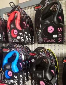 collection de laisse enroulables Flexi.