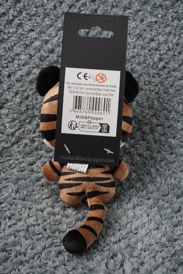 Doudou Rafi Petit Tigre - Milk & Pepper (13 cm) – Image 4